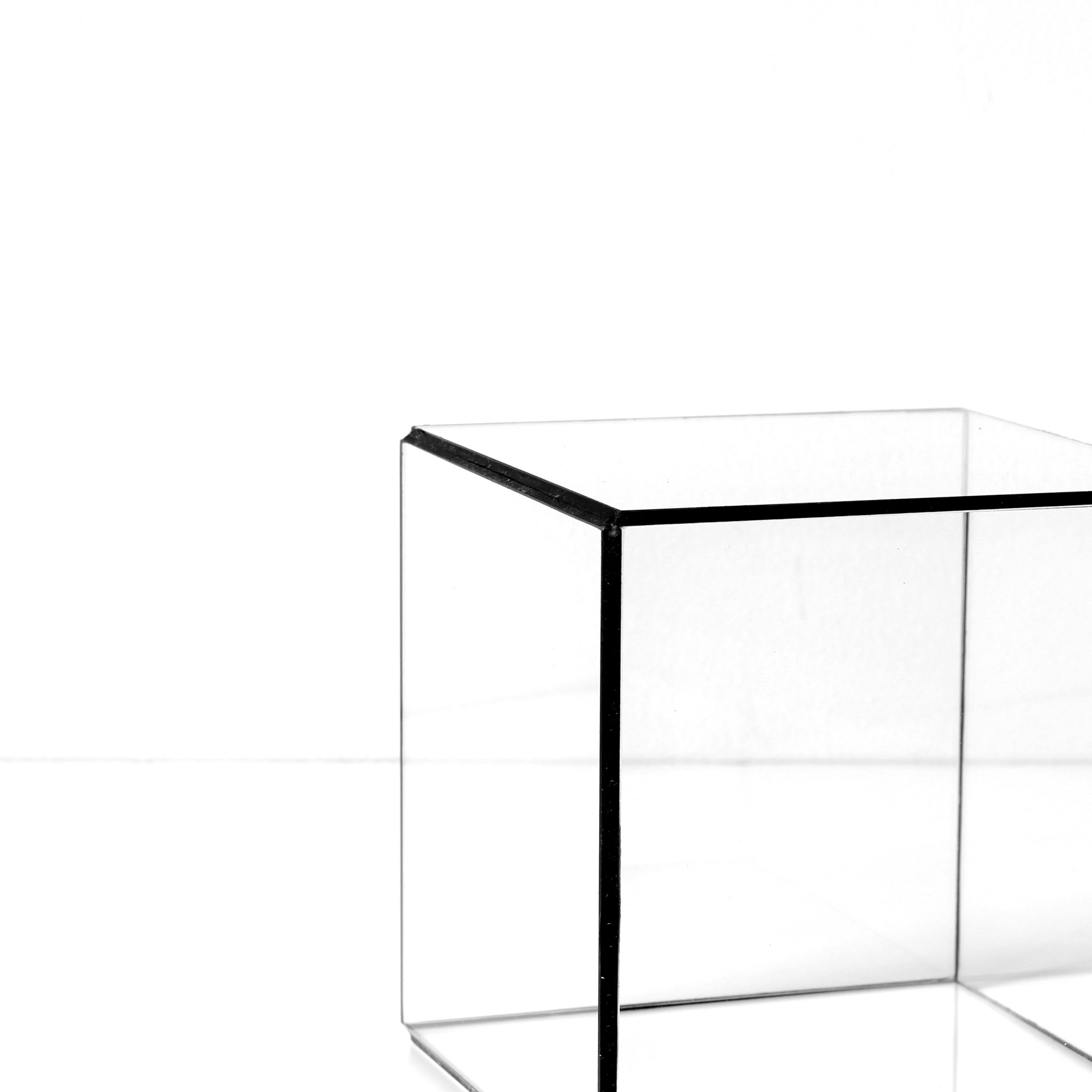 Glass Cube Showcase, Square Glass Display Case, Jewelry Display Box, Photo Box, Sculpture Case, Collectibles Storage, Wedding Decor, Custom Sizes Available