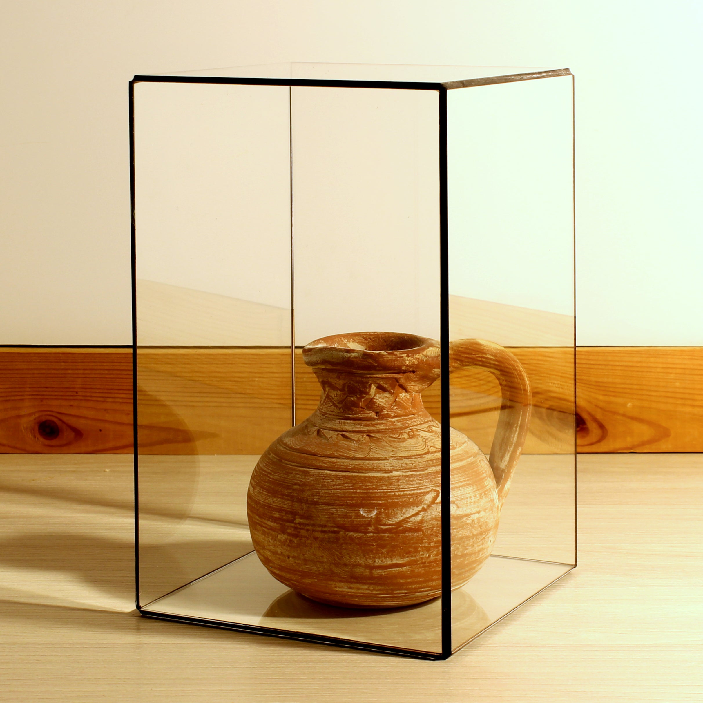 Glass Display Case – Rectangular Glass Showcase for Jewelry, Collectibles, Photos & Sculptures