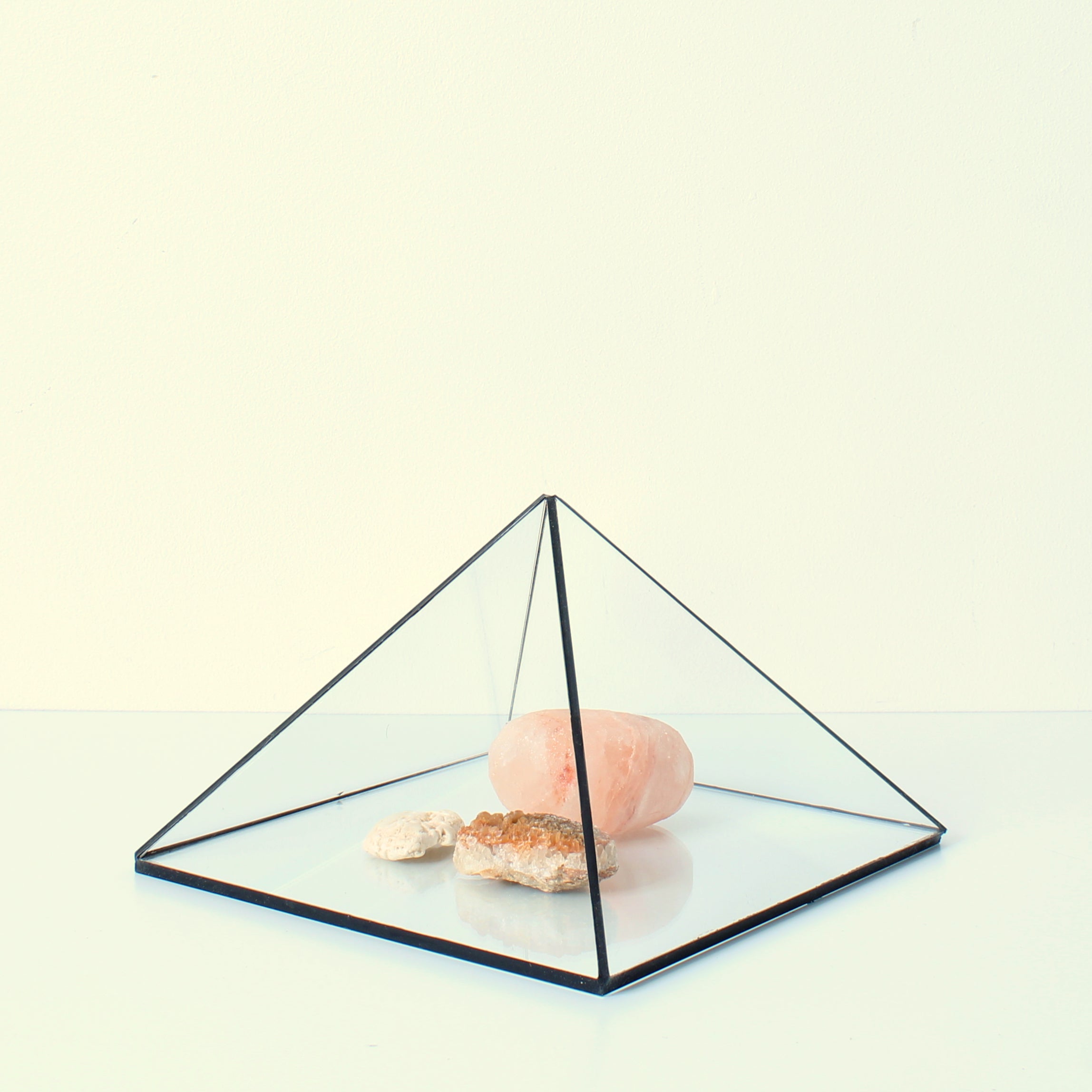 Glass Pyramid Display Case – Crystal & Jewelry Display