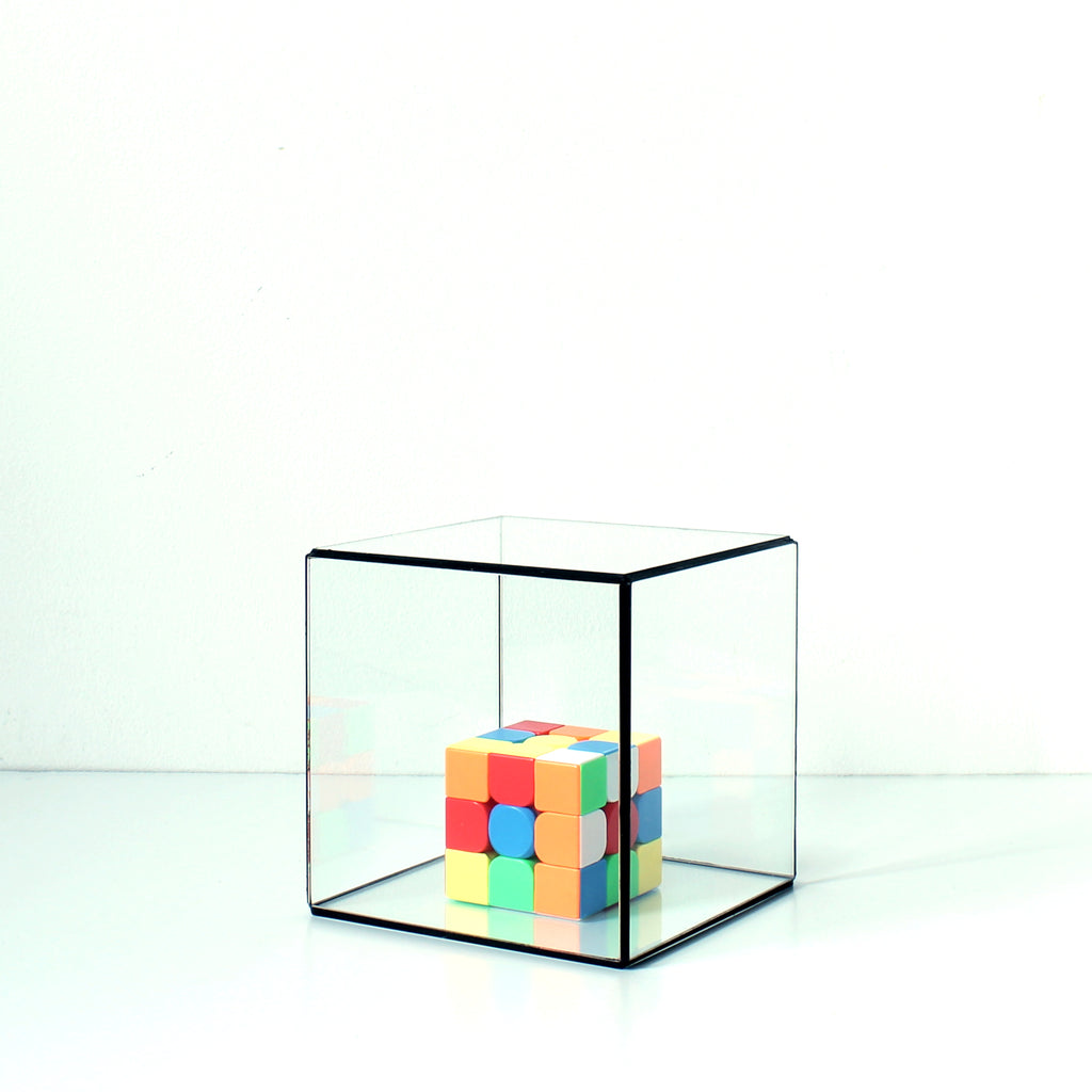 Glass Cube Showcase, Square Glass Display Case, Jewelry Display Box, Photo Box, Sculpture Case, Collectibles Storage, Wedding Decor, Custom Sizes Available