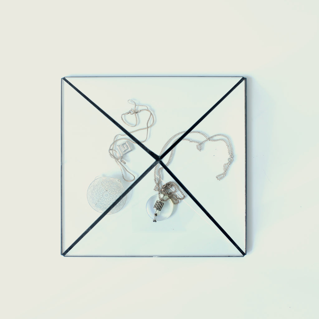 Glass Pyramid Display Case – Crystal & Jewelry Display