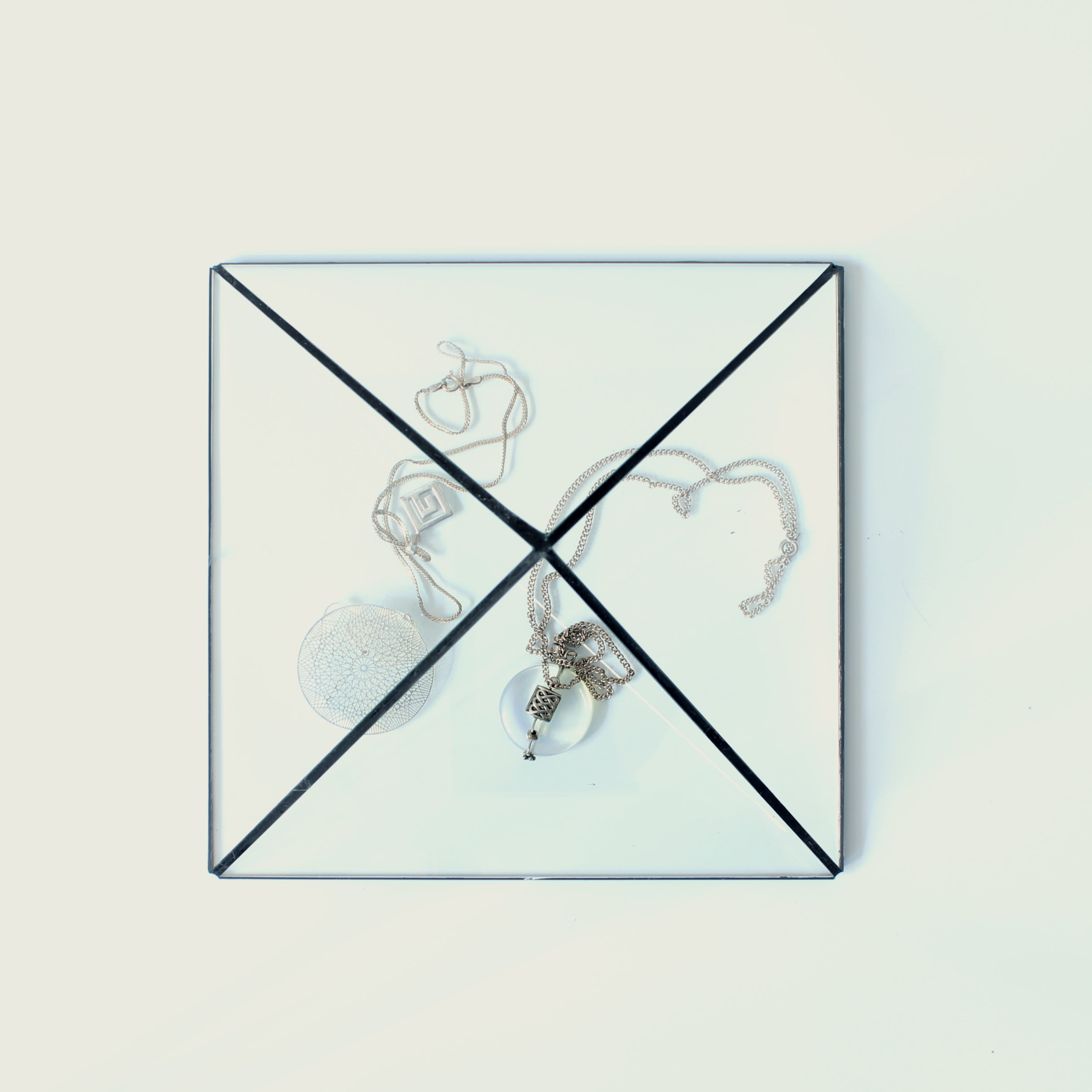 Glass Pyramid Display Case – Crystal & Jewelry Display