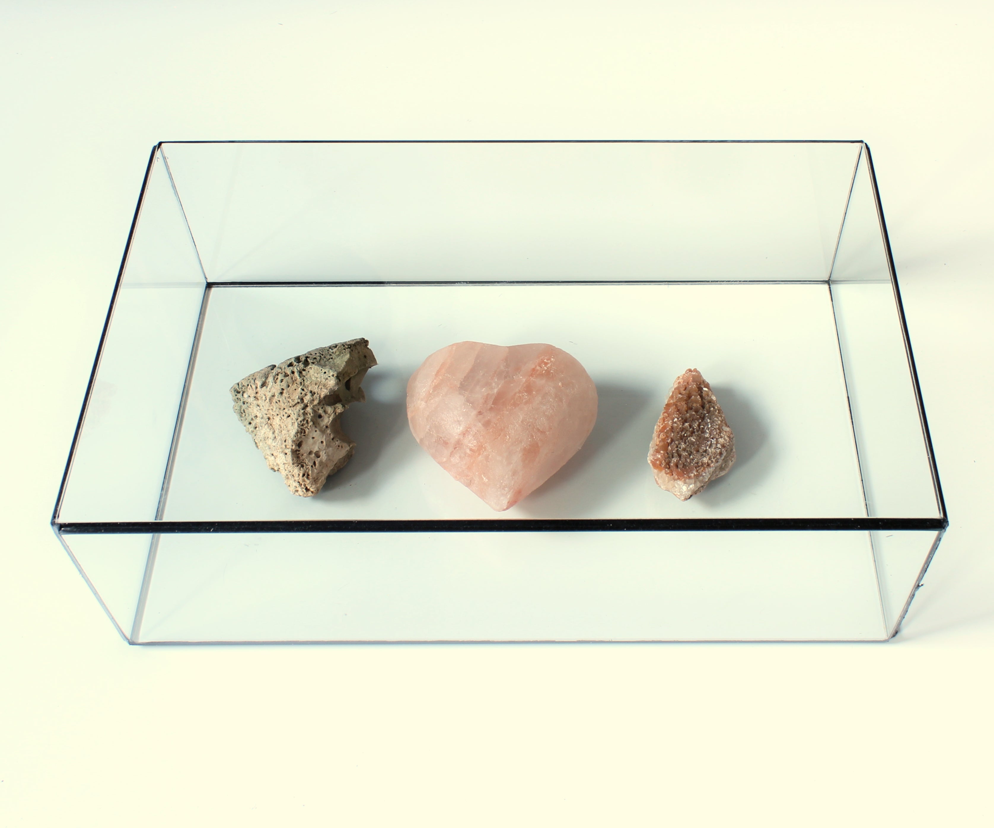 Glasvitrine – Rechteckige Glasvitrine für Schmuck, Sammlerstücke, Fotos & Skulpturen