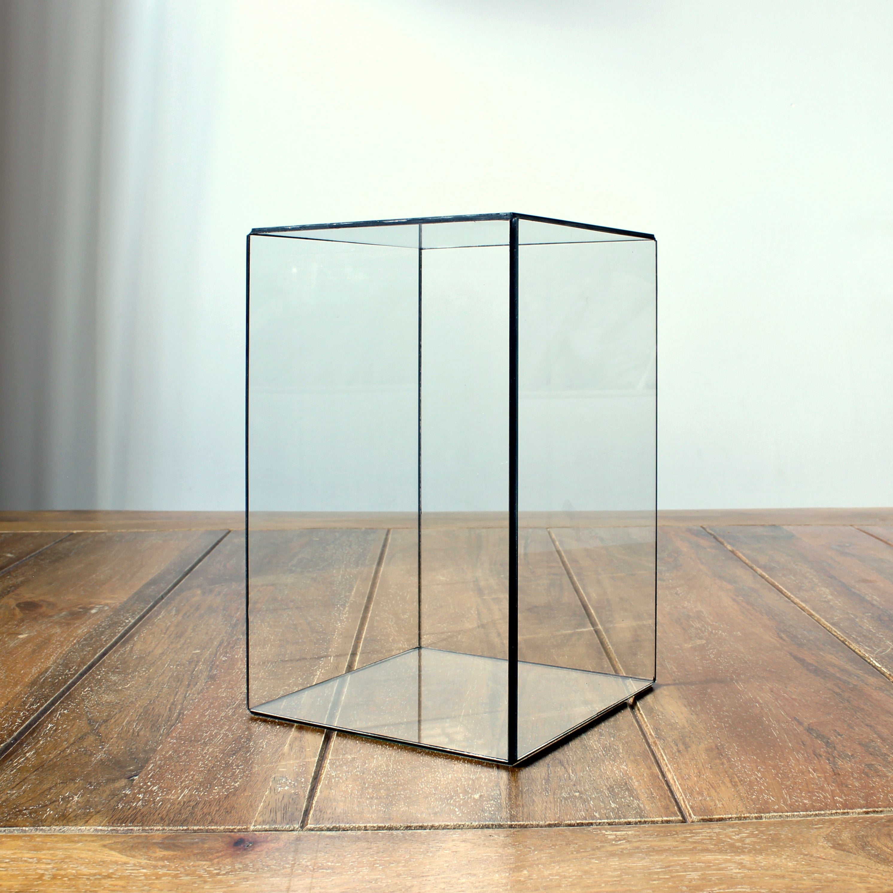 Glass Display Case – Rectangular Glass Showcase for Jewelry, Collectibles, Photos & Sculptures
