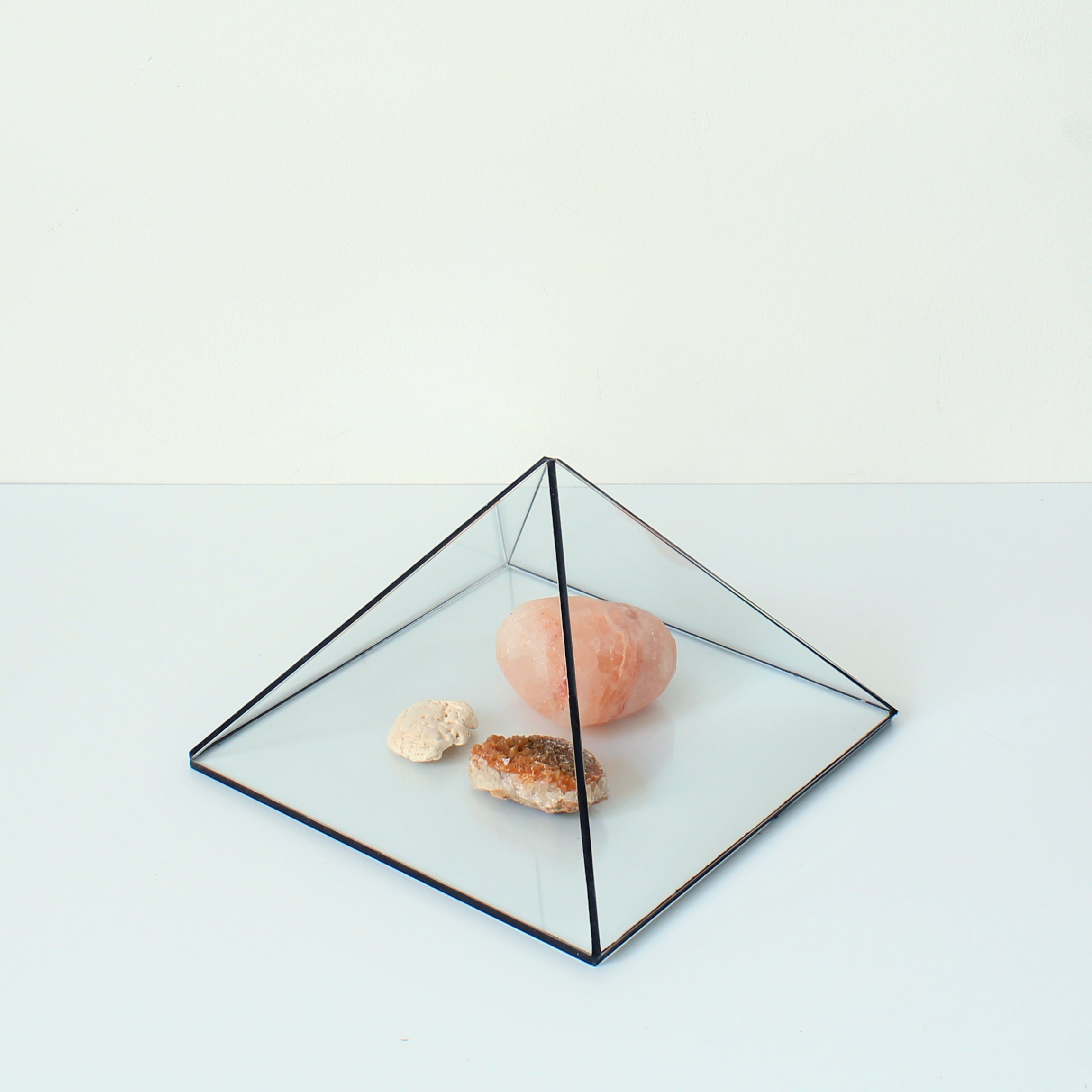 Glass Pyramid Display Case – Crystal & Jewelry Display