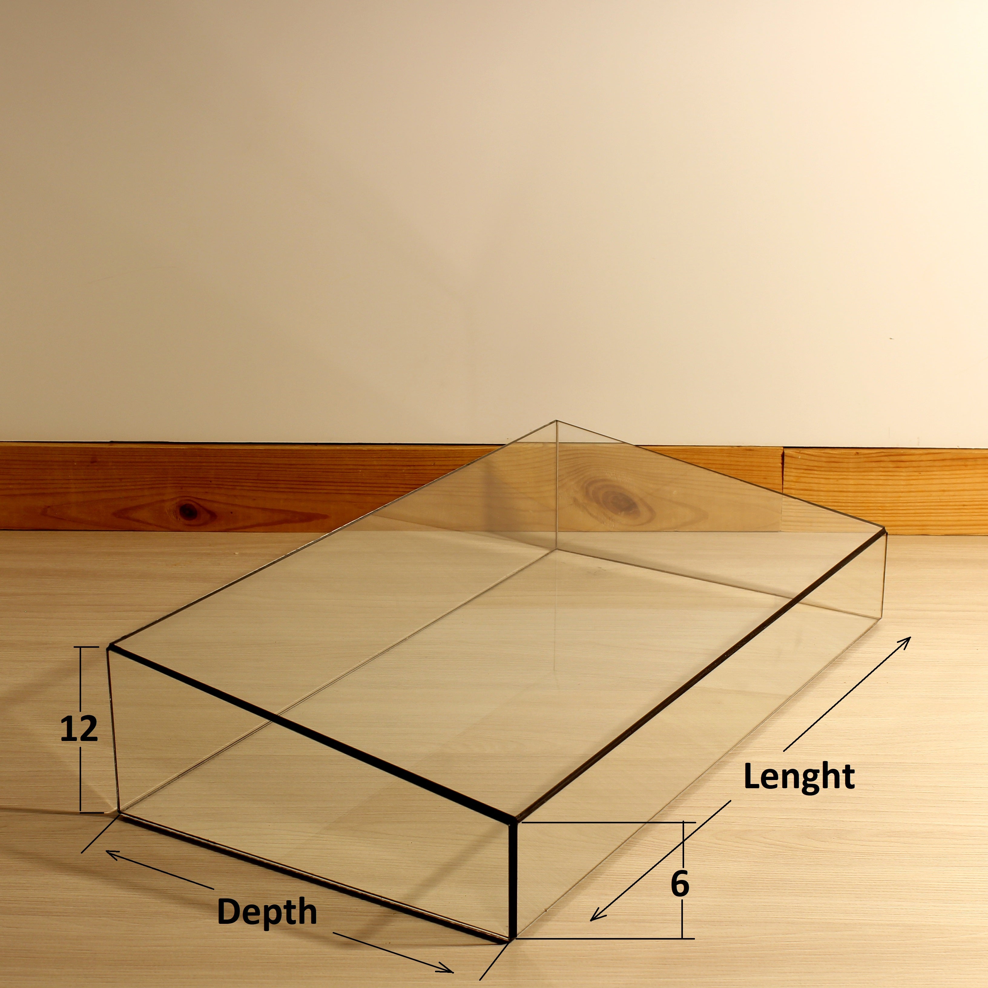 Sloped Glass Display Case – Glass Showcase for Jewelry & Collections