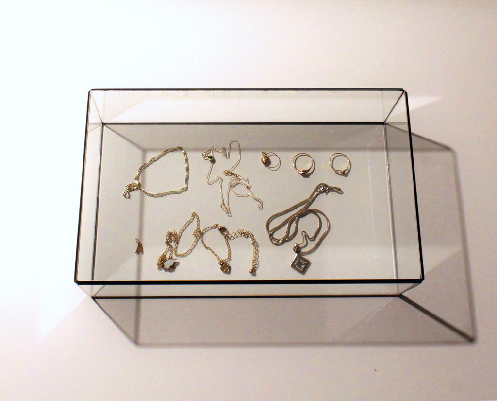 Glasvitrine – Rechteckige Glasvitrine für Schmuck, Sammlerstücke, Fotos & Skulpturen