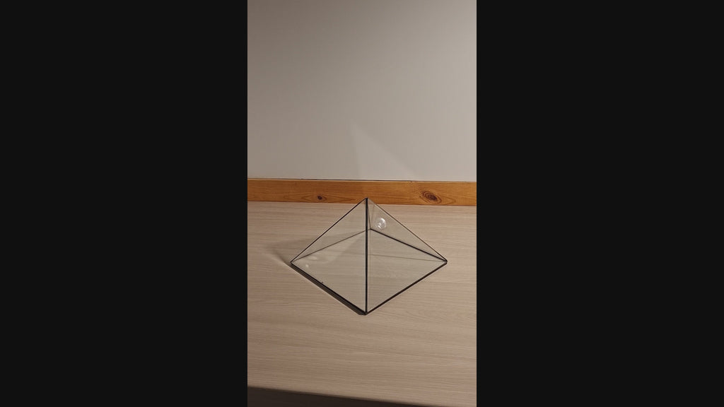 Glass Pyramid Display Case – Crystal & Jewelry Display