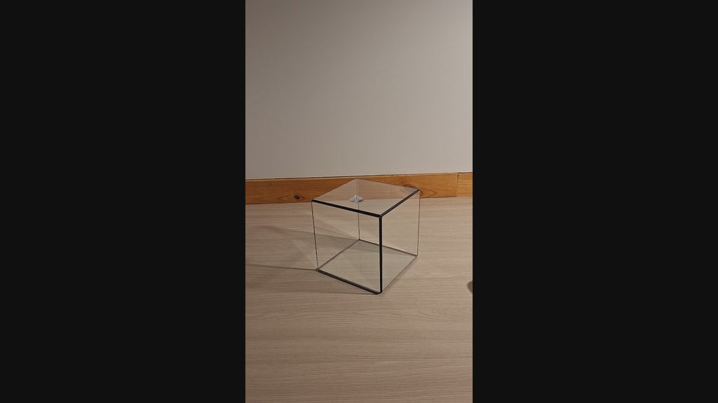 Glass Cube Showcase, Square Glass Display Case, Jewelry Display Box, Photo Box, Sculpture Case, Collectibles Storage, Wedding Decor, Custom Sizes Available