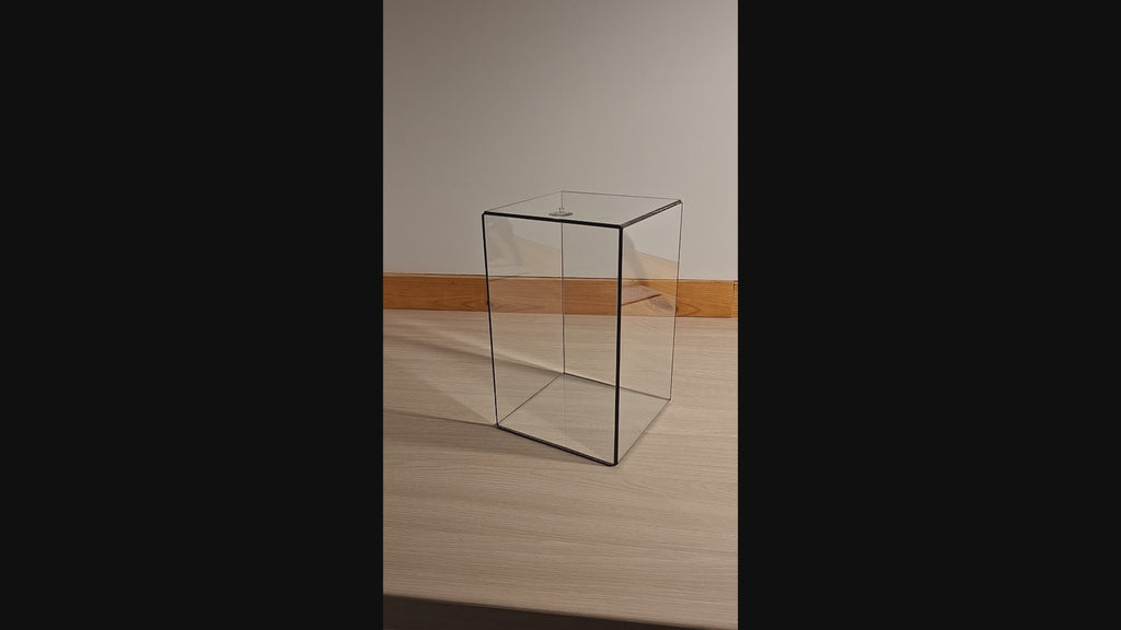 Glass Display Case – Rectangular Glass Showcase for Jewelry, Collectibles, Photos & Sculptures