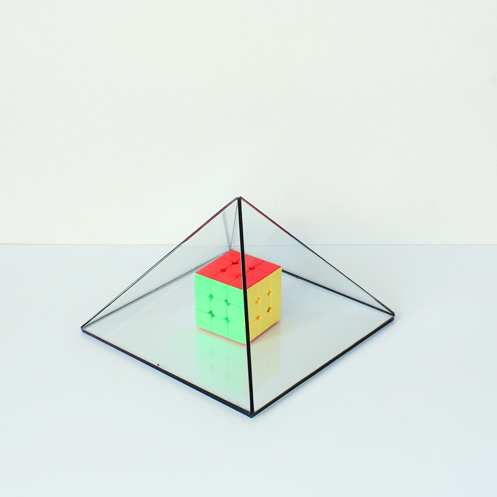 Glass Pyramid Display Case – Crystal & Jewelry Display