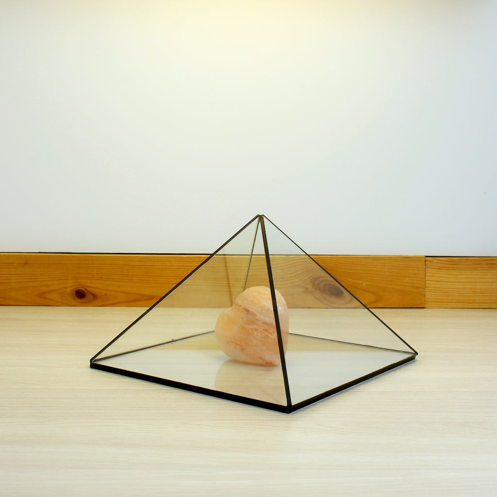 Glass Pyramid Display Case – Crystal & Jewelry Display