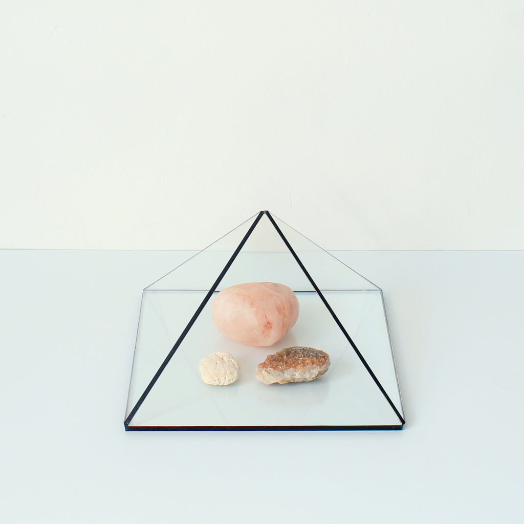 Glass Pyramid Display Case – Crystal & Jewelry Display