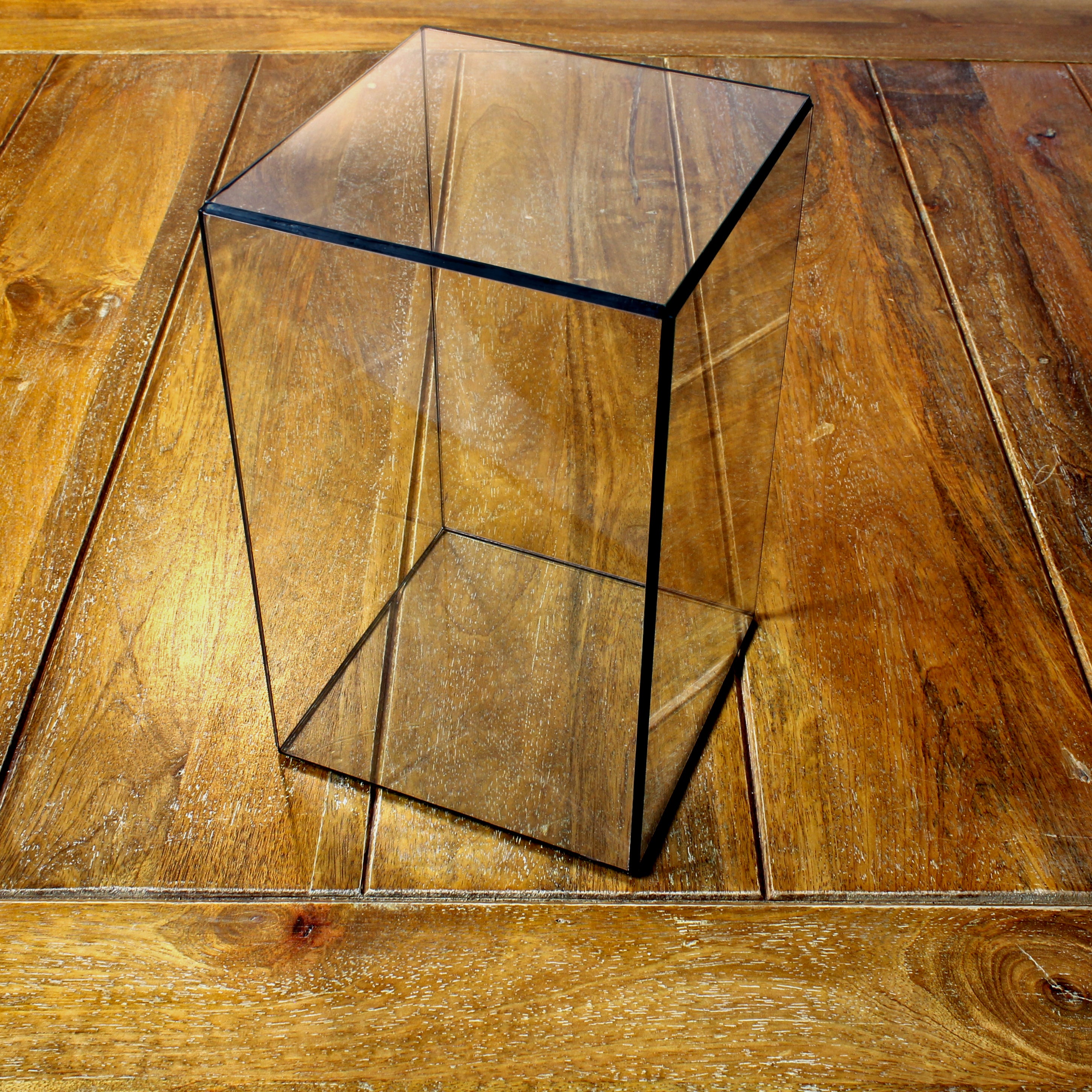 Glass Display Case – Rectangular Glass Showcase for Jewelry, Collectibles, Photos & Sculptures