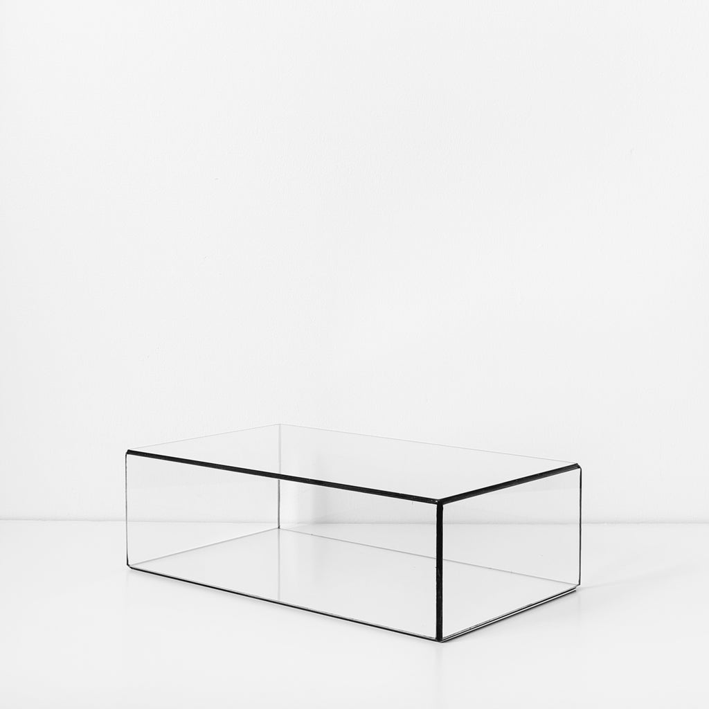 Glasvitrine – Rechteckige Glasvitrine für Schmuck, Sammlerstücke, Fotos & Skulpturen