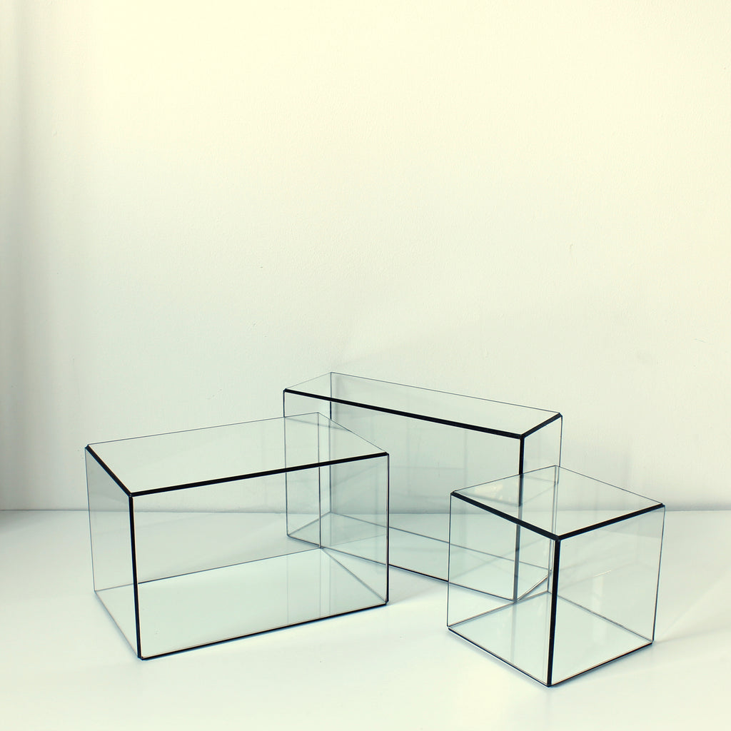 Glasvitrine – Rechteckige Glasvitrine für Schmuck, Sammlerstücke, Fotos & Skulpturen