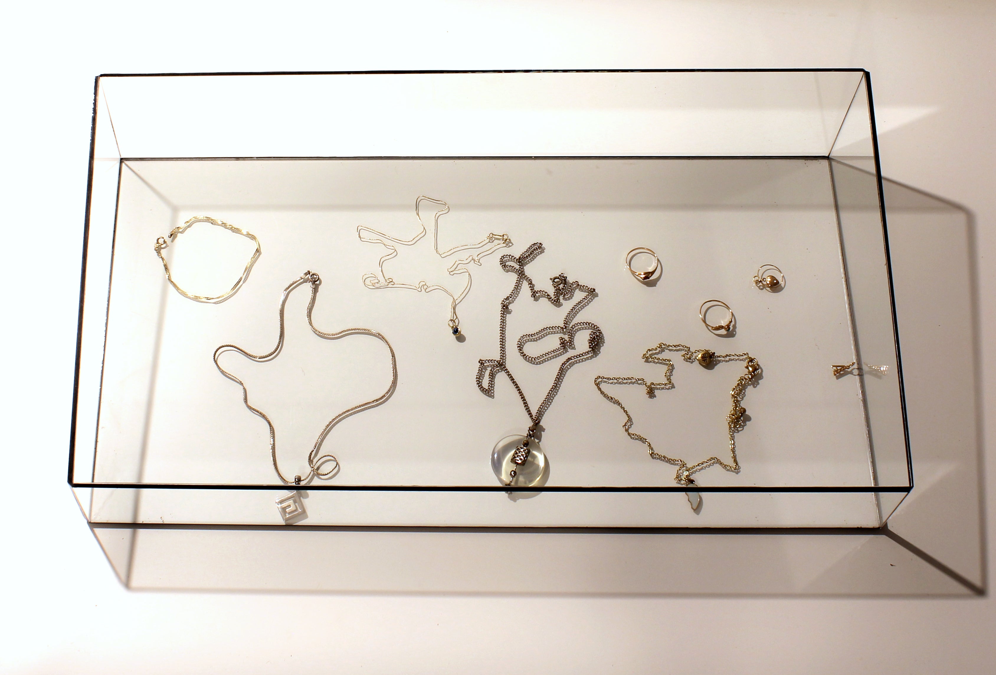 Sloped Glass Display Case – Glass Showcase for Jewelry & Collections