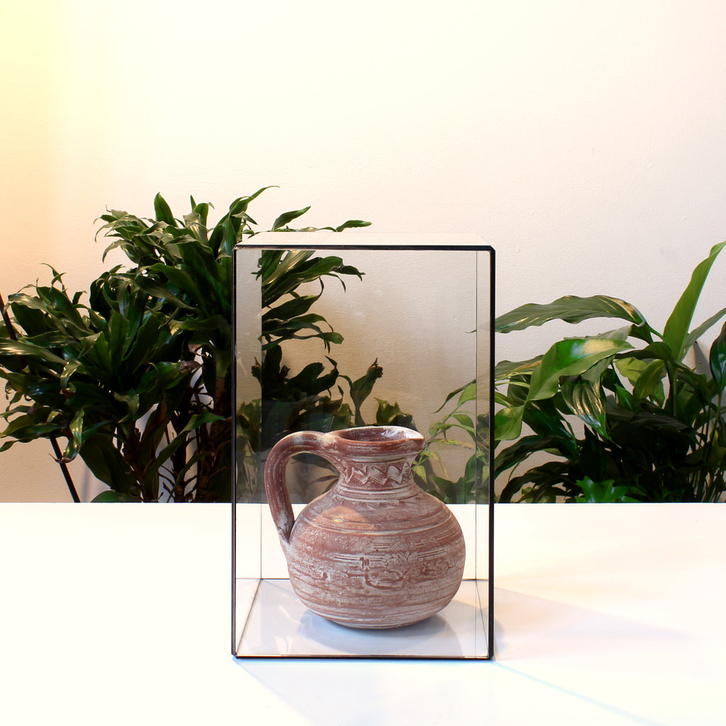 Glass Display Case – Rectangular Glass Showcase for Jewelry, Collectibles, Photos & Sculptures