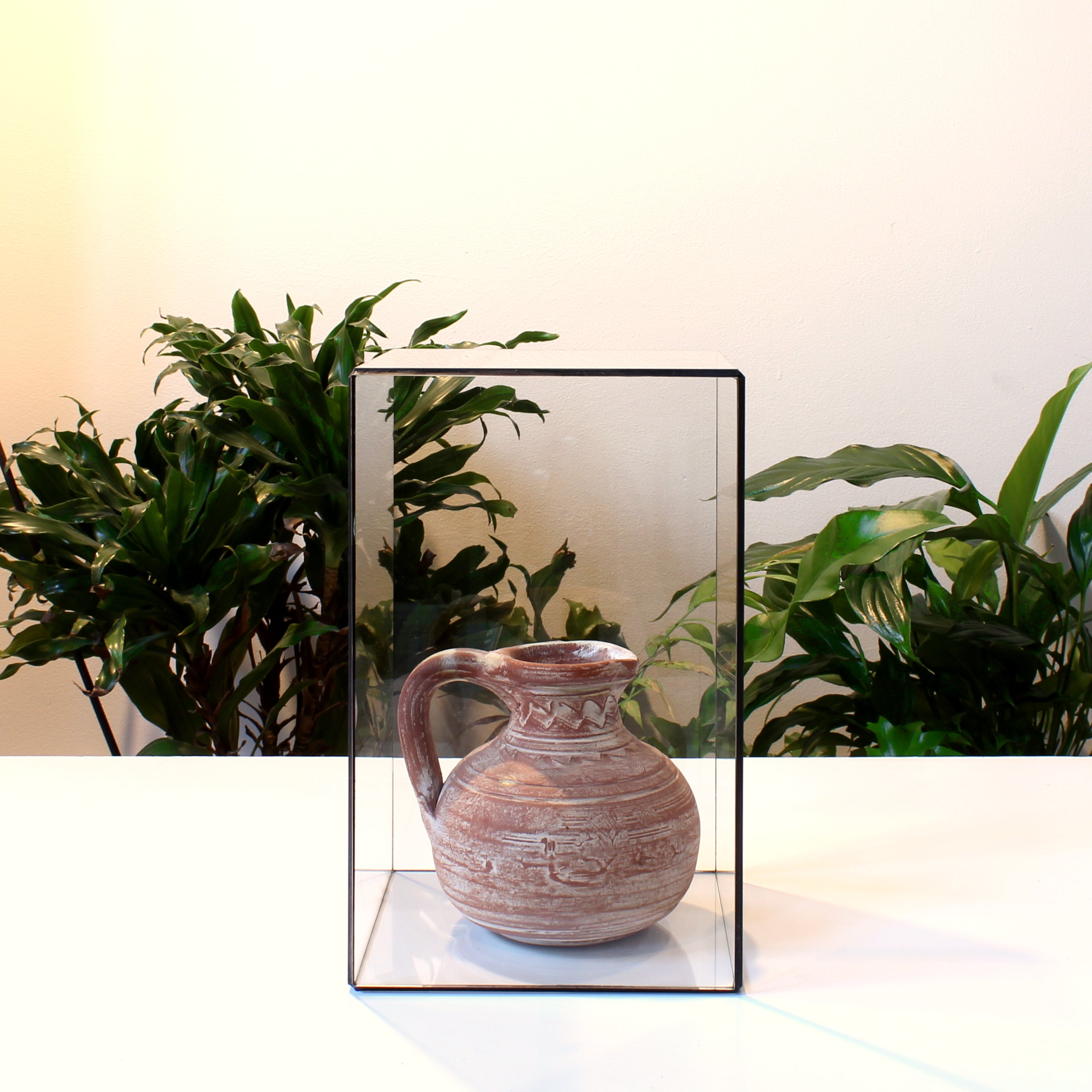 Glass Display Case – Rectangular Glass Showcase for Jewelry, Collectibles, Photos & Sculptures