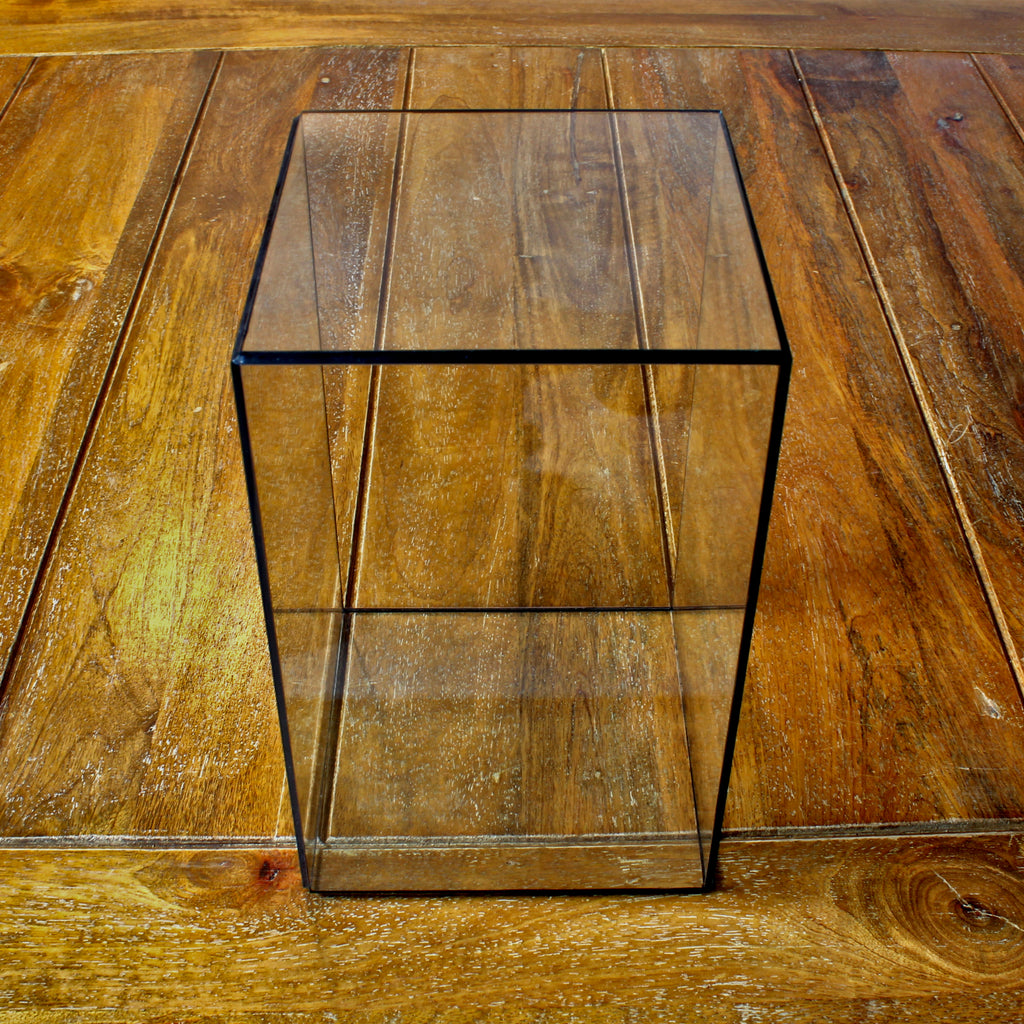 Glass Display Case – Rectangular Glass Showcase for Jewelry, Collectibles, Photos & Sculptures