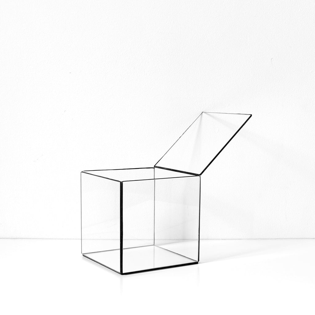 Glass Cube Showcase, Square Glass Display Case, Jewelry Display Box, Photo Box, Sculpture Case, Collectibles Storage, Wedding Decor, Custom Sizes Available