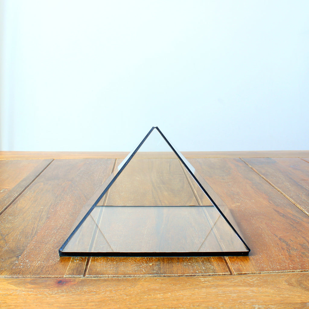 Glass Pyramid Display Case – Crystal & Jewelry Display