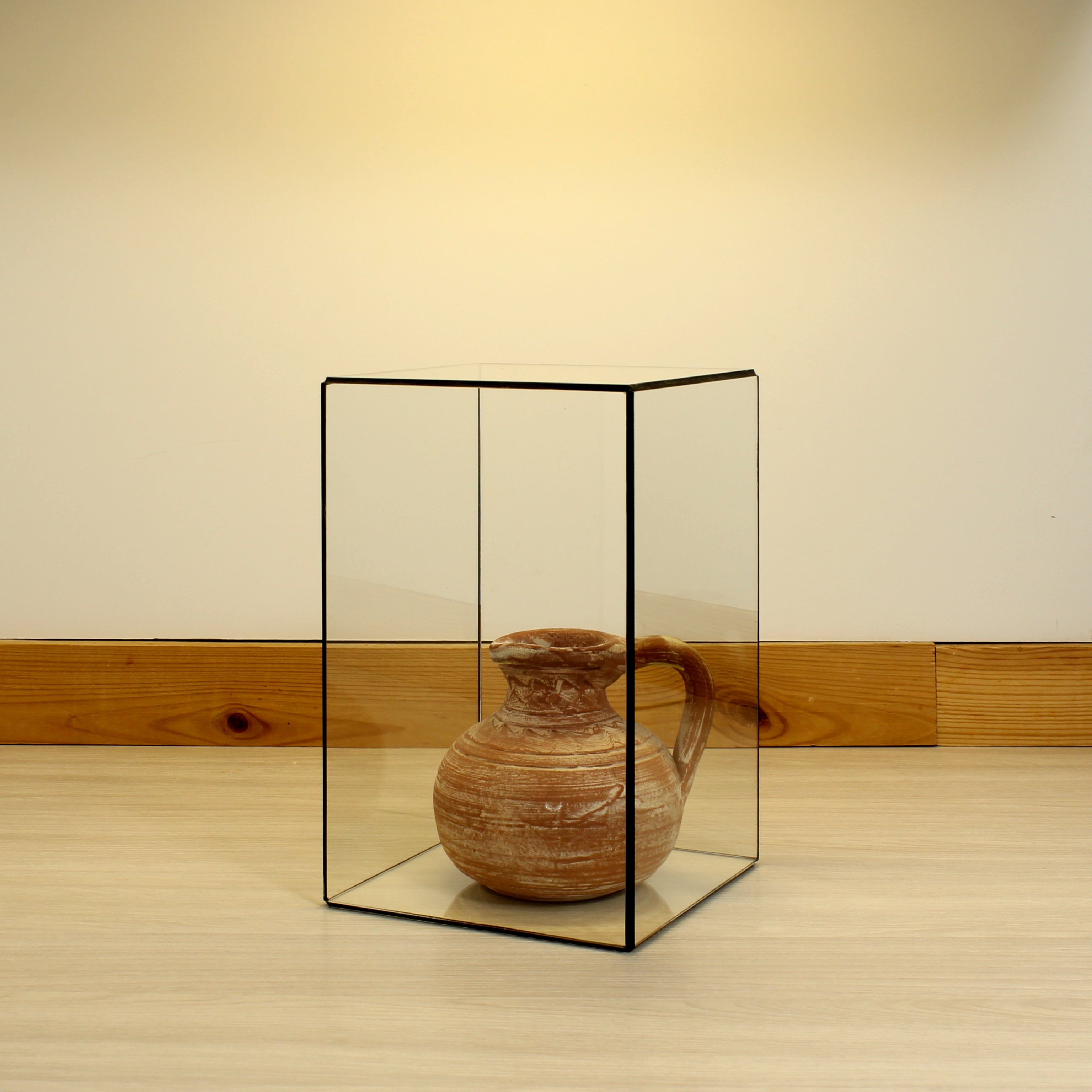 Glass Display Case – Rectangular Glass Showcase for Jewelry, Collectibles, Photos & Sculptures
